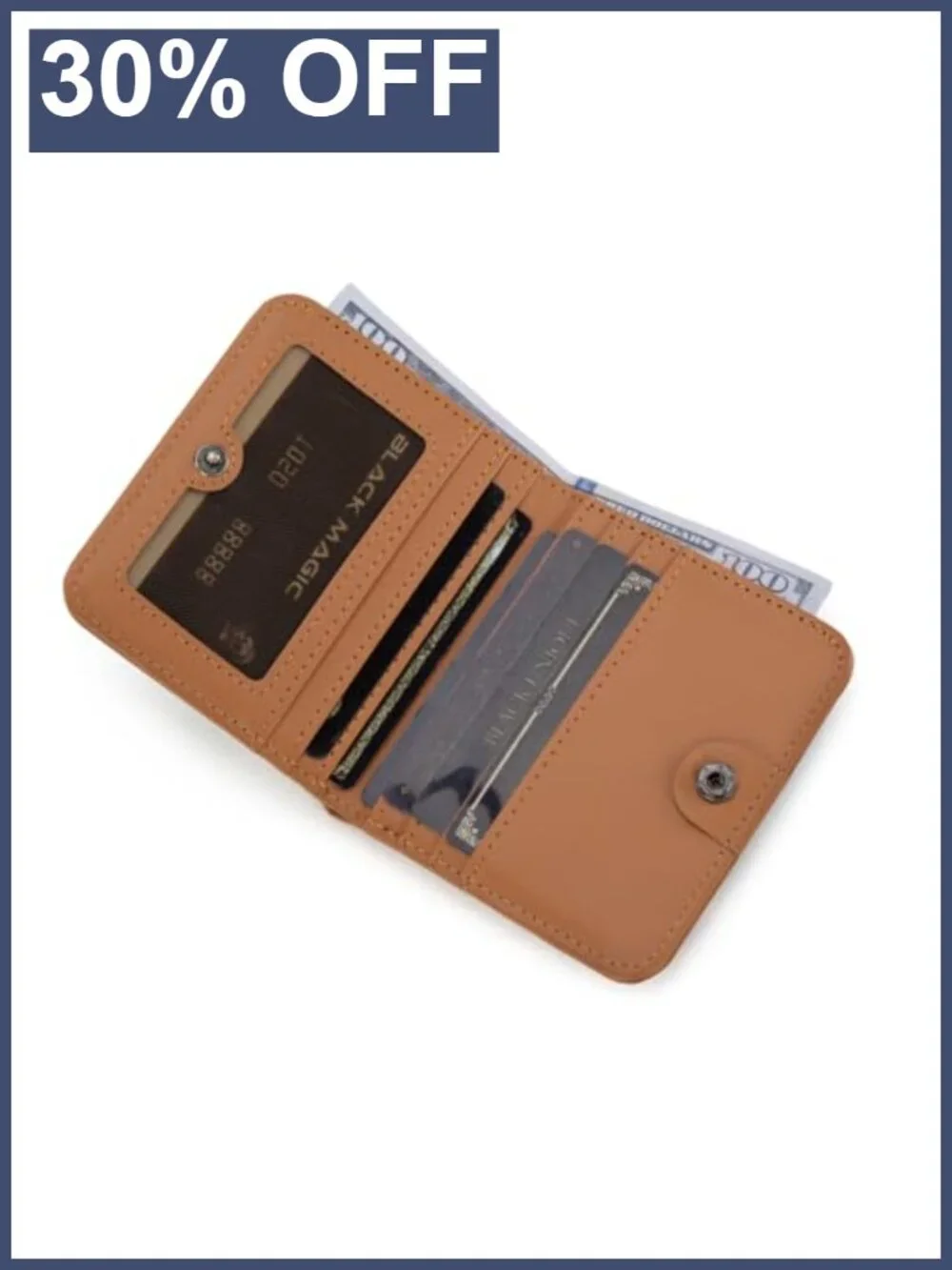 Small Cow Print Bifold Wallet RFID Slim Thin Card Case Coin Purse